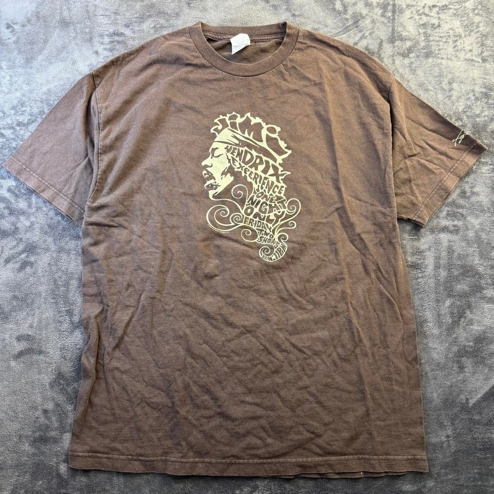 Vintage Jimi Hendrix Shirt Mens Extra Large Brown